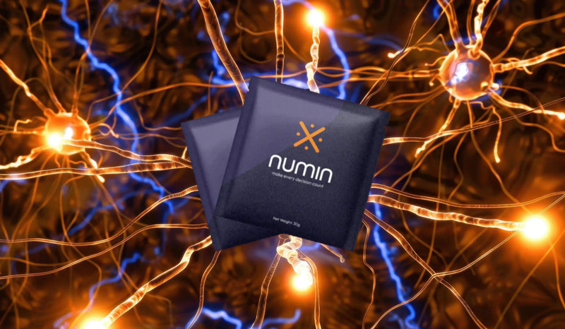 Nootropic drink supplements featured with vibrant neuron activity background highlighting cognitive stimulation and alertness.