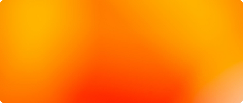 Orange gradient background transitioning from bright orange to yellow